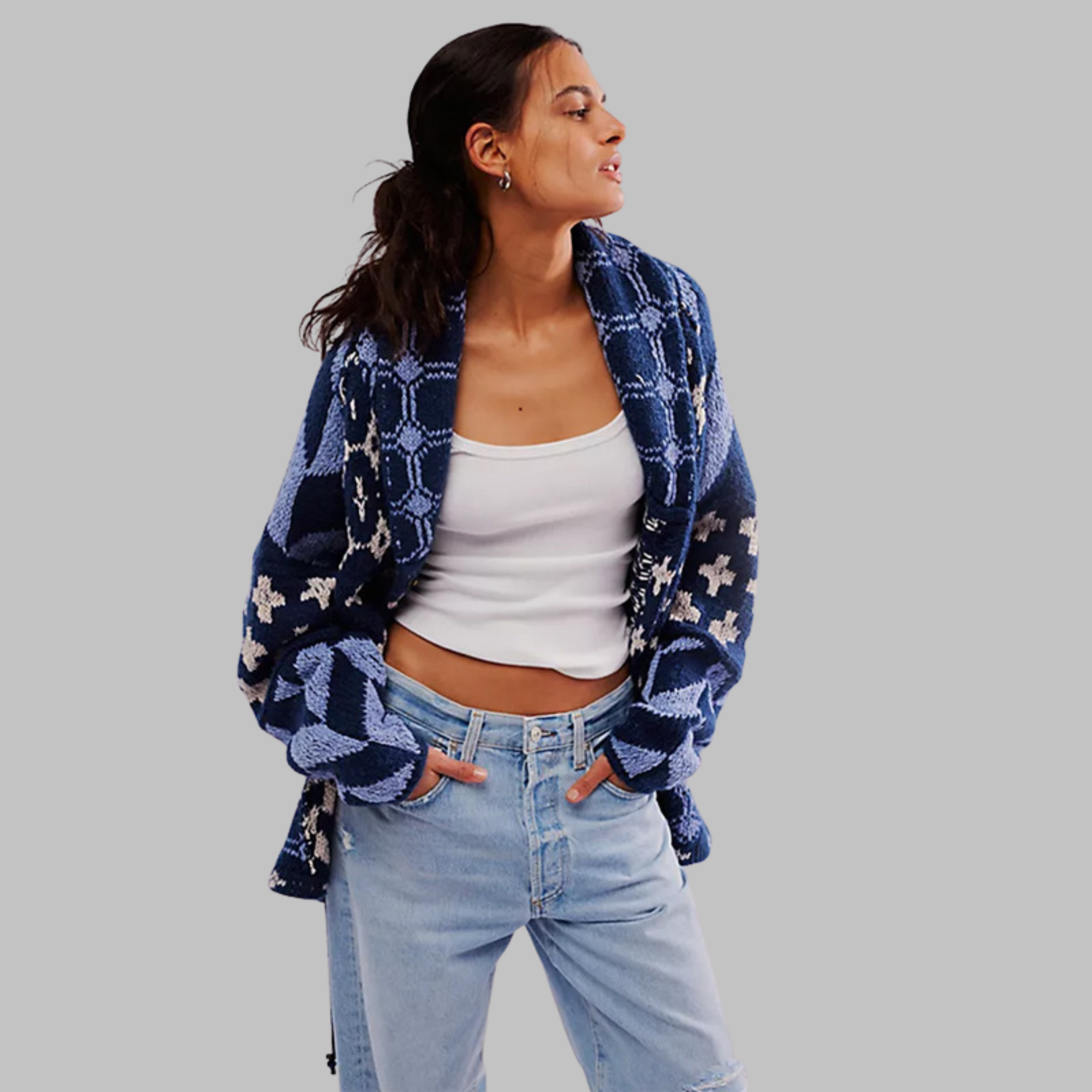 PORTIA™ Vintage Oversized Cardigan