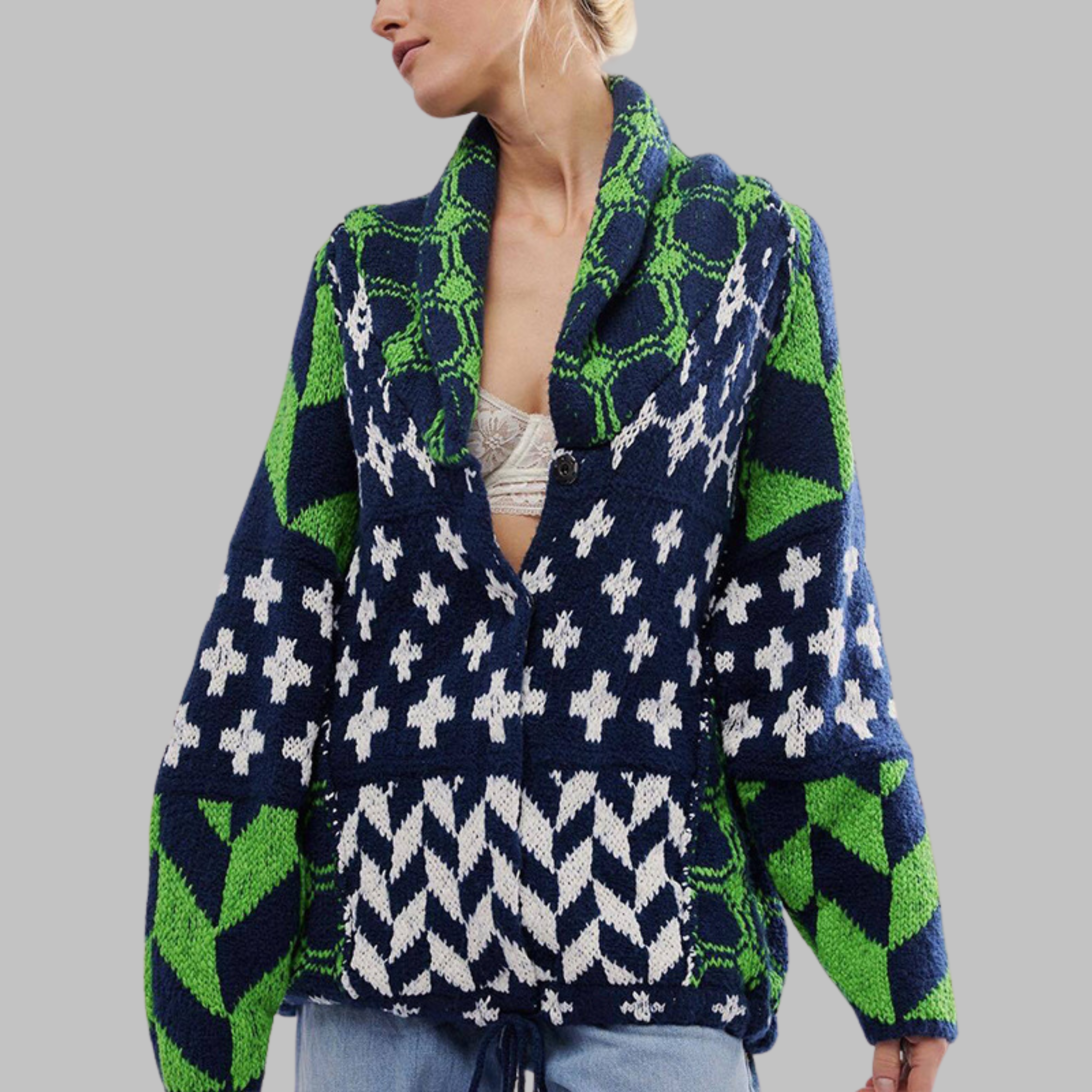 PORTIA™ Vintage Oversized Cardigan