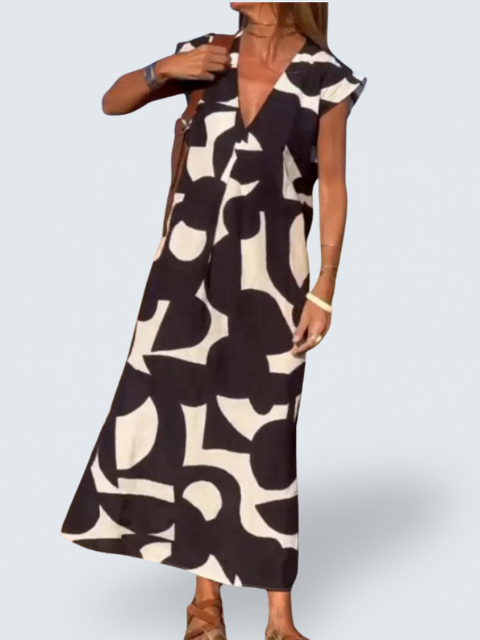 Valérie | Flowing V-neck Dress