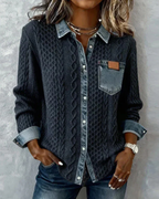 Juliane | Knitted Denim Sweater