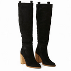 Suede Block Heel Boots