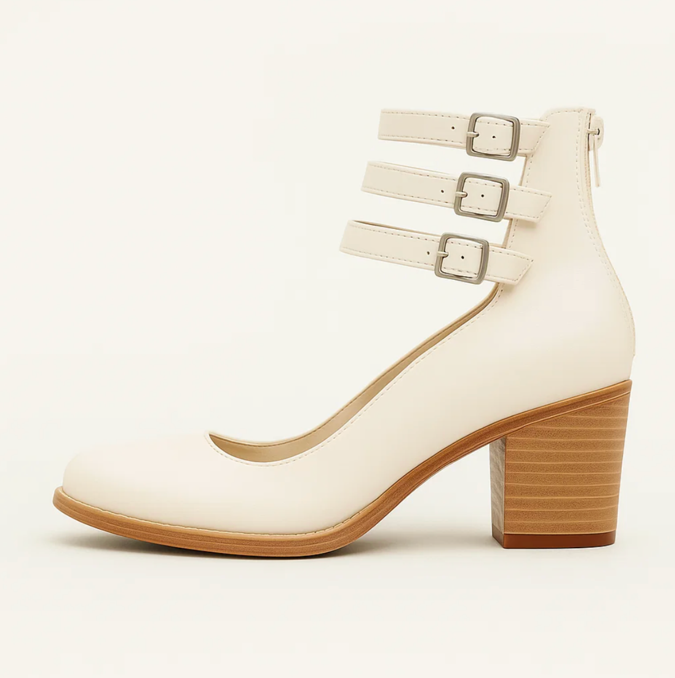 Vintage Elegance Leather Heels