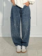 Delaney | Loose Fit Glitter Jeans
