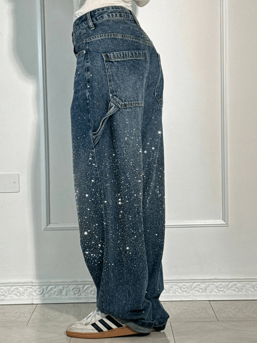 Delaney | Loose Fit Glitter Jeans